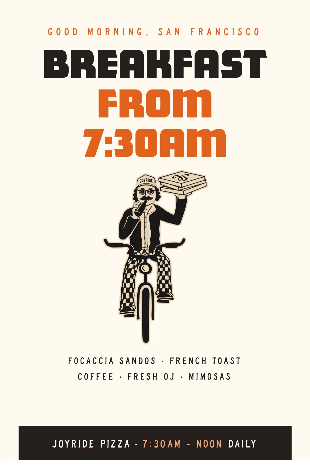 A-frame face 06 — Breakfast from 7:30