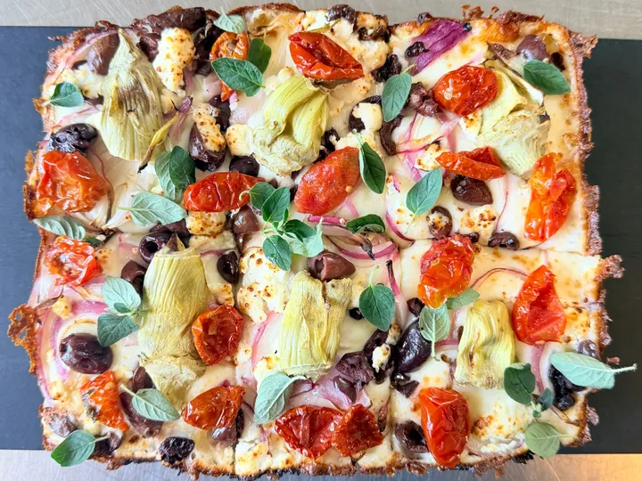 #12 Greek Pizza — finished