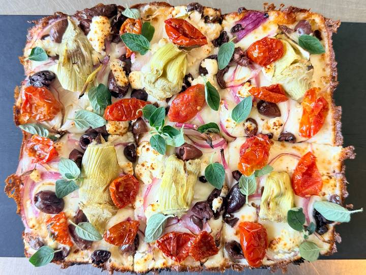 #12 Greek Pizza — finished