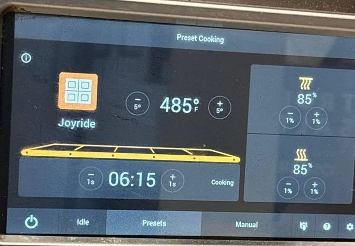 TurboChef Oven Settings: Walnut Creek