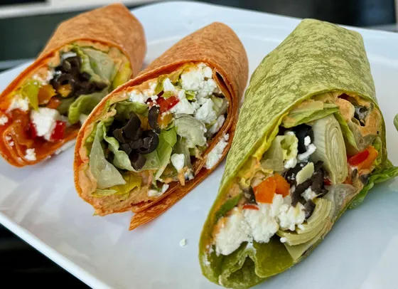 Tortilla Veggie Hummus Wrap