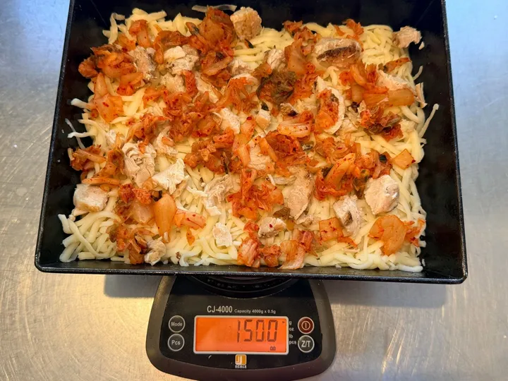 Korean Kimchi Chicken — pre-bake